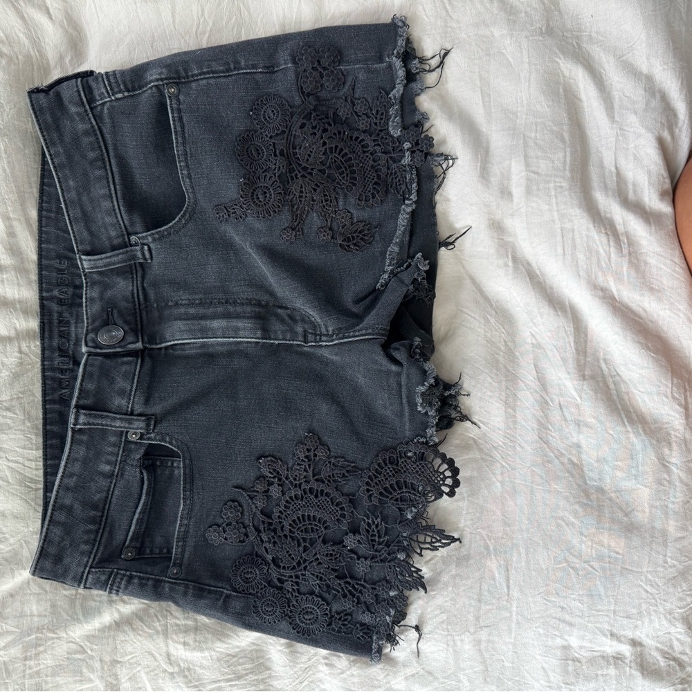 American Eagle Black Jean Shorts